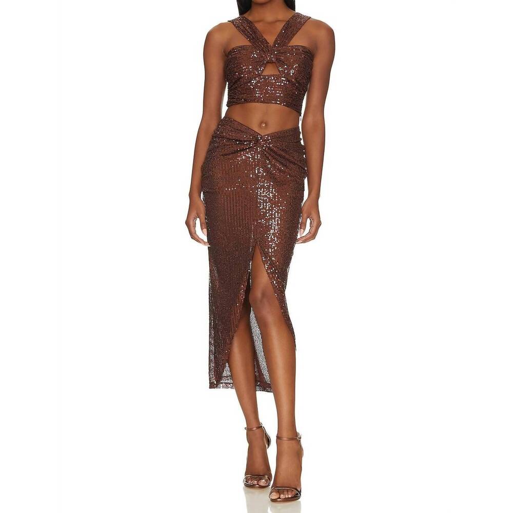NEW SAYLOR iryna dress set in espresso
